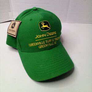 John Deere Hat Cap Adjustable Snap Back Green Greenville SC